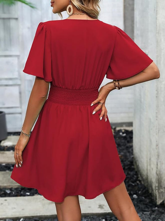 Vestido Manga Larga/Manga Corta Mujer Casual
