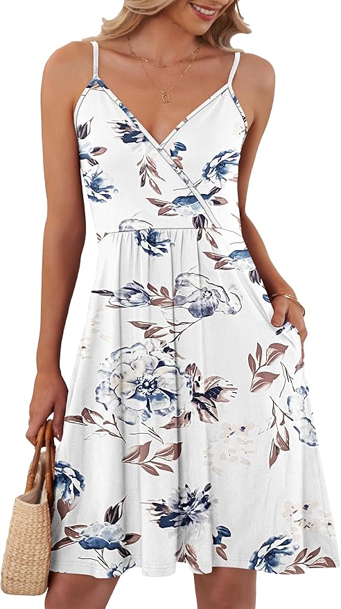 Vestidos Mujer Casual con Tirantes Cuello en V